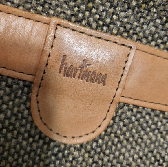 Vintage Hartmann Leather & Tweed Duffel Travel Bag 20” Carry-On Luggage - Picture 4 of 13